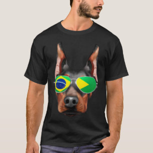 Dobermann Pinscher Hund Brasilien Tasche mit brasi T-Shirt