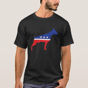 Dobermann Pinscher Hund Politisches Symbol Wahl M T-Shirt