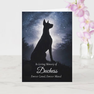 Dobermann Pinscher Hund Trauer Verlust Spiritualit Karte