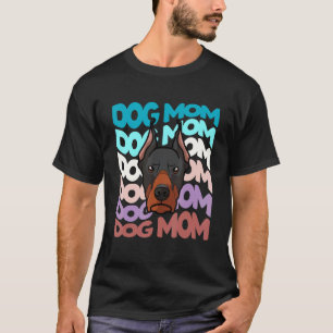 Dobermann Pinscher Hundemutter Retro Vintage Hund  T-Shirt