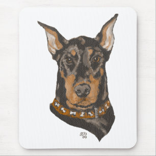Dobermann-Pinscher-Kopfstudie Mousepad