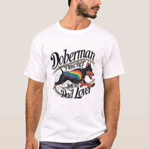 Dobermann Pinscher Mama Papa Liebhaber T-Shirt