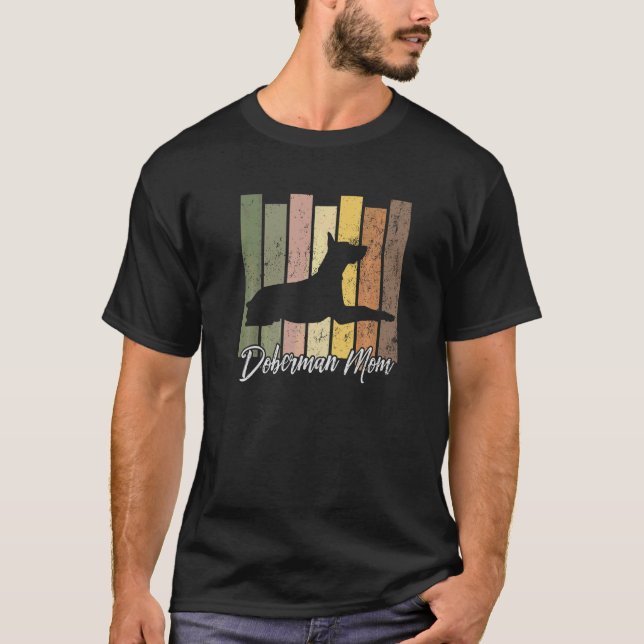 Dobermann Pinscher Mutter  Dobermann Pinscher Hund T-Shirt (Vorderseite)
