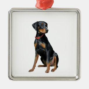 Dobermann Pinscher (natur) Ornament Aus Metall