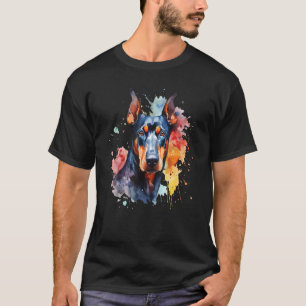 Dobermann Pinscher Portrait Hund Haustier Canide T-Shirt