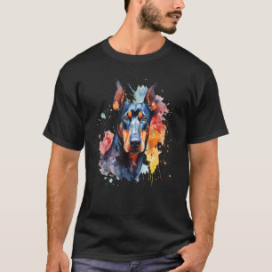 Dobermann Pinscher-Porträt - Hundeliebhaber Hausti T-Shirt