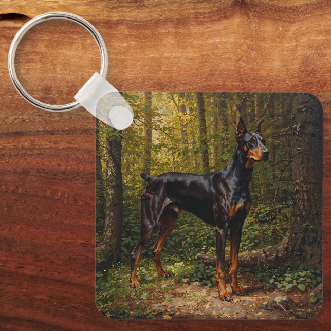 Dobermann Pinscher Schlüsselanhänger (Vorderseite)