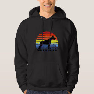 Dobermann Pinscher Sonnenuntergang Vintage Retro Hoodie