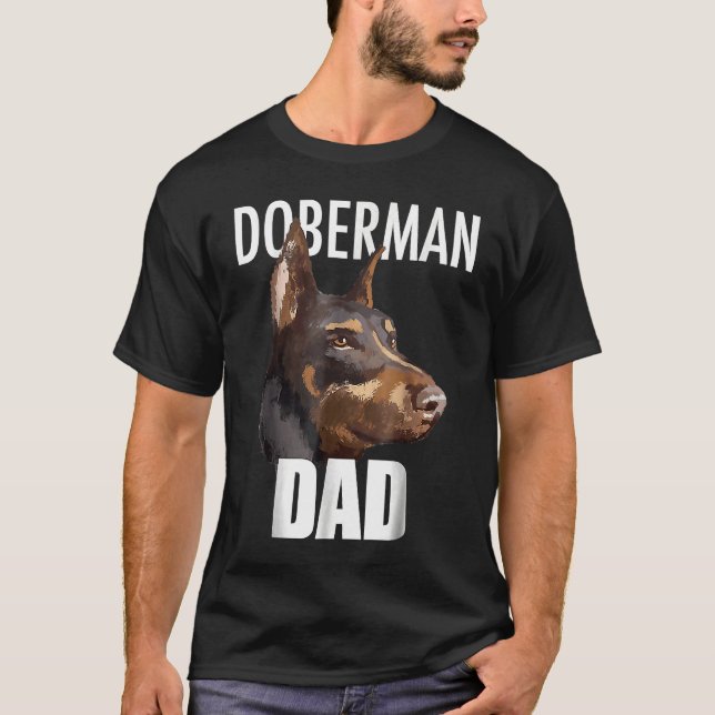 Dobermann Pinscher T-Shirt Bester Dobermann-Vater  (Vorderseite)