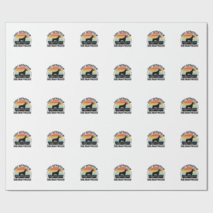 Dobermann Pinscher Vintage-Sonnenuntergang Grafik  Geschenkpapier