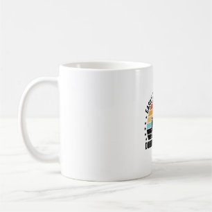 Dobermann Pinscher Vintage-Sonnenuntergang Grafik  Kaffeetasse