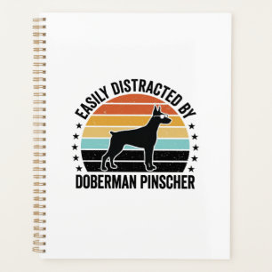 Dobermann Pinscher Vintage-Sonnenuntergang Grafik Planer