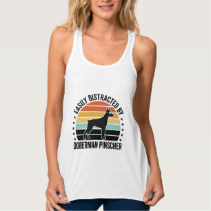 Dobermann Pinscher Vintage-Sonnenuntergang Grafik  Tank Top