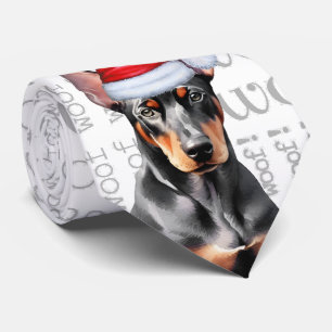 Dobermann Pinscher Wuff Weihnachten Hunde Liebhabe Krawatte