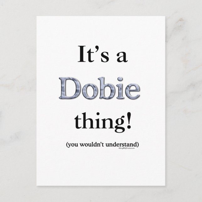 Dobermann Postkarte (Vorderseite)