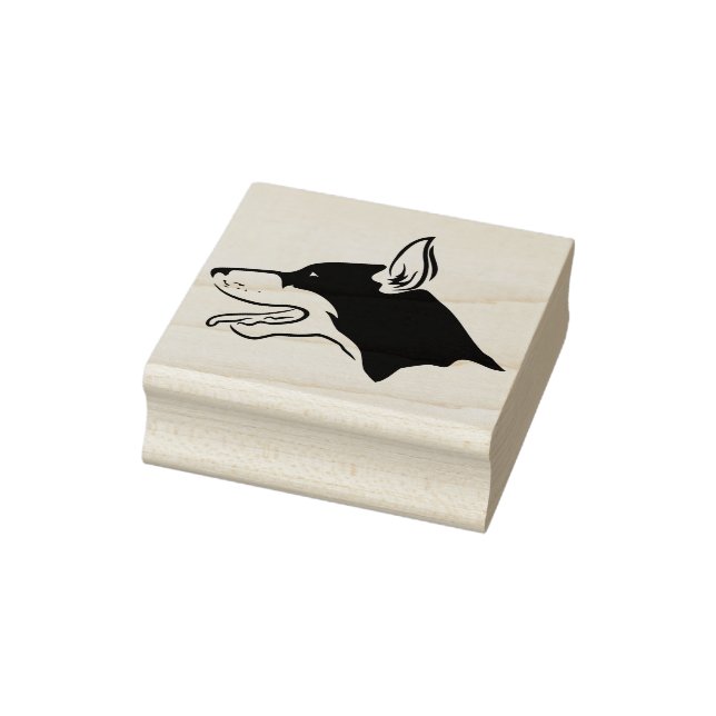 dobermann profile art Briefmarke Gummistempel (Stempel)