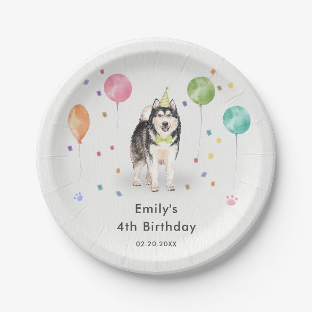 Dobermann Puppy Dog Kindergeburtstag Party Pappteller (Vorderseite)