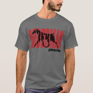 Dobermann-Silhouette, bewegend T-Shirt
