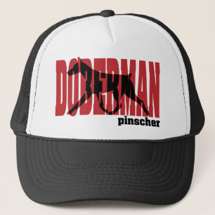 Dobermann-Silhouette, bewegend Truckerkappe