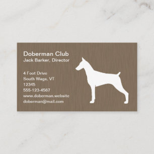 Dobermann-Silhouette Visitenkarte