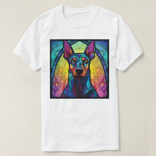 Dobermann-Stichglas-Kunst T-Shirt