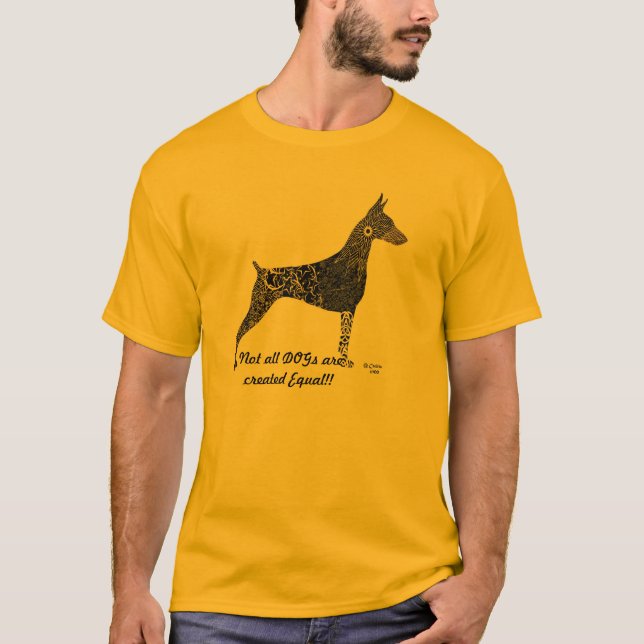 Dobermann-T-Shirt, nicht alle Hunde sind T-Shirt (Vorderseite)