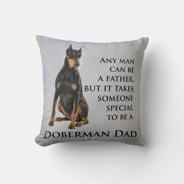 Dobermann-Vater-Kissen Kissen (Vorderseite)