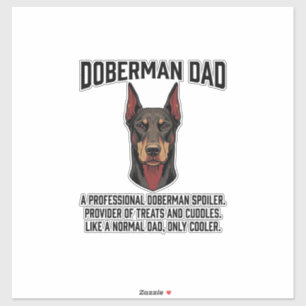 Dobermann-Vater Vintage Gravur Hunde Liebhaber Shi Aufkleber