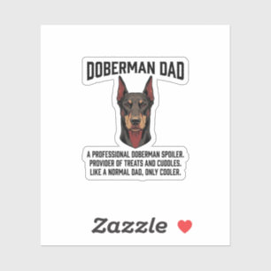 Dobermann-Vater Vintage Gravur Hunde-Liebhaber-Shi Aufkleber