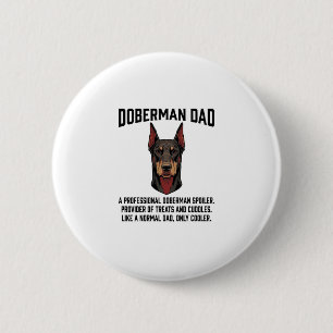 Dobermann-Vater Vintage Gravur Hunde Liebhaber Shi Button