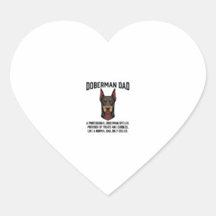 Dobermann-Vater Vintage-Gravur Hunde-Liebhaber-Shi Herz-Aufkleber