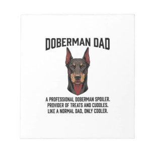 Dobermann-Vater Vintage Gravur Hunde Liebhaber Shi Notizblock