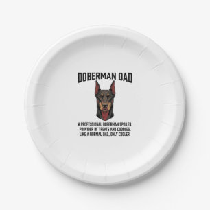 Dobermann-Vater Vintage Gravur Hunde Liebhaber Shi Pappteller