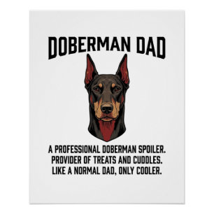 Dobermann-Vater Vintage Gravur Hunde Liebhaber Shi Poster