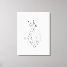 Dobermann-Wandkunst – Minimalistische Hundelinienz