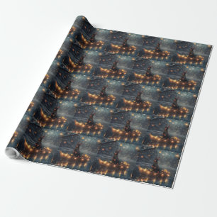 Dobermann-Weihnachtsfest-Reise Geschenkpapier