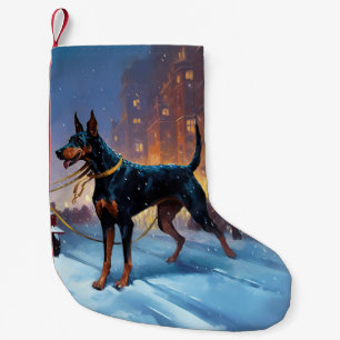 Dobermann Weihnachtsfestzeit Kleiner Weihnachtsstrumpf