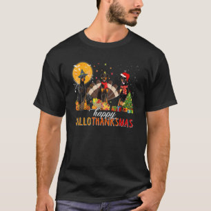 Dobermann-Zauberhut Truthahn Weihnachtsmann Hut Gl T-Shirt