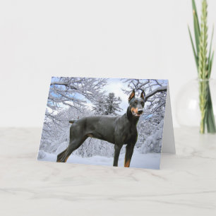 Dobermannpinscher-Gruß-Karte Feiertagskarte