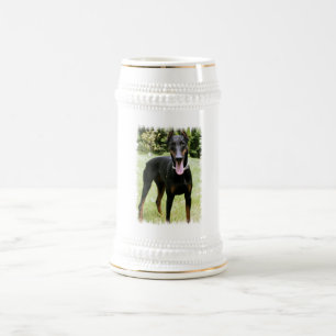 Dobermannpinscher-Hundebier Stein Bierglas