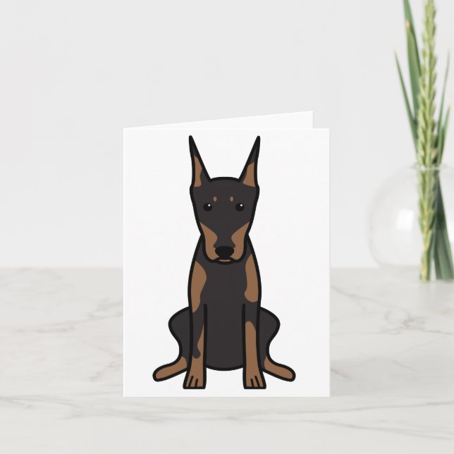 Dobermannpinscher-HundeCartoon Karte (Vorderseite)