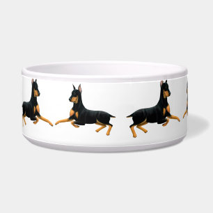 Dobermannpinscher-Hundehaustier-Schüssel Napf