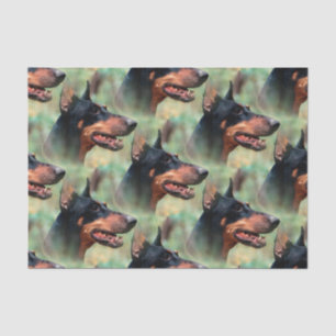 DobermannPinscher im Holz Seidenpapier
