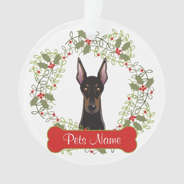 Dobermannpinscher-kundengerechte Verzierung Ornament (Vorderseite)