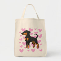 Dobermannpinscher-Liebe (schlaffe Ohren)