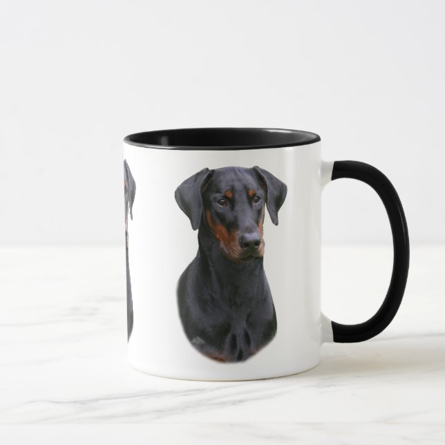 DobermannPinscher-natürliche ohrige Tasse (Rechts)