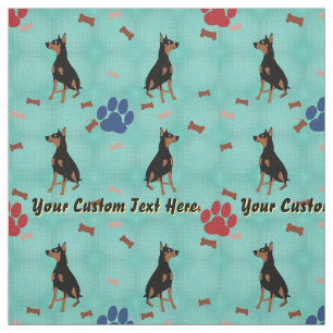 DobermannPinscher - personalisiert Stoff
