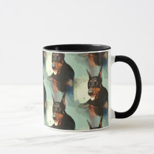 Dobermannpinscher-Porträt Tasse