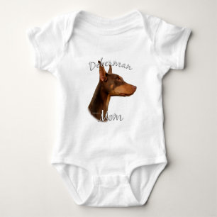 Dobermannpinscher-(rote) Mama 2 Baby Strampler