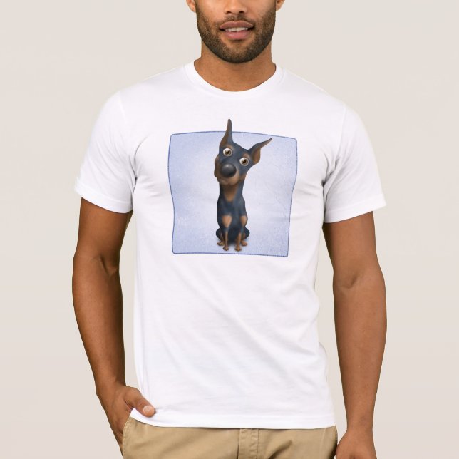 DobermannPinscher (Schwarzes u. TAN) DOB1 T-Shirt (Vorderseite)